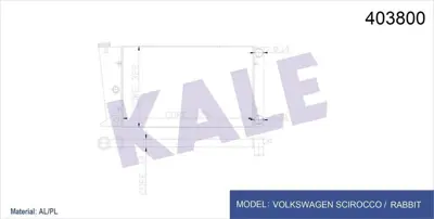 KALE  2023082AL Radyatör 15 Sira Al+pl Scirocco 171121253AF F