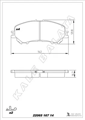 KALE  22065A0000KD11 Balata Ön Qashqai Ii Suv-X-Trail Iii-Rogue Ii Suv 13 - 410601596R D10604CA0A