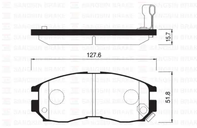 SANGSIN  SP1134 Ön Balata Colt 1.8 Gti 16v-Galant-Lancer (Gdb1128-Gdb3133) MB699266 MR389533 WVA21647