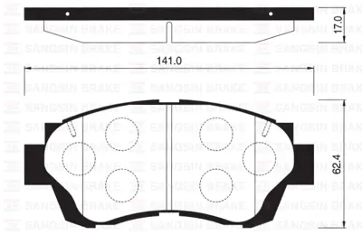 SANGSIN  SP1138 Ön Balata Disk Lexus Sc 3.0i Toyota Camry (91-96) (Gdb1142-Gdb3155) 0449133041 0449106040 WVA21791