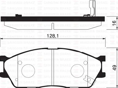 SANGSIN  SP1164 Ön Balata Disk Kia Rio (02-05) 0K2N13328Z WVA23873