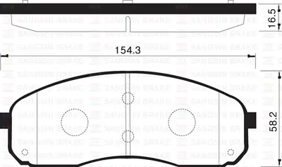 SANGSIN  SP1177 Ön Balata Pregio (Tb) 2.5d (95-04) 2.7d 97=> 2.5tci 02=> (Gdb3261-Gdb3301) 0K72G3328Z 0K75B3328Z WVA23649