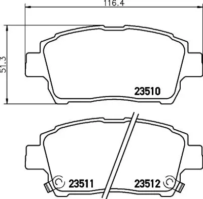 SANGSIN  SP1232 Ön Balata Yaris 1.0-1.3 16v-1.5 99=> (Absl'Li) (Gdb3242) 0446517101 0446517101 WVA23510