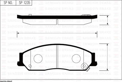 SANGSIN  SP1235 Ön Balata Disk Toyota Camry 2.4-3.0 (02-06) 0446506040