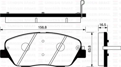 SANGSIN  SP1248 Ön Balata Disk Kia Mohave-Borrego 3.8 V6 07=> 581012JA00