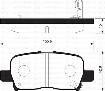 SANGSIN  SP1371 Balata Arka Disk Honda Odyssey (02-04) Pilot (03-08) 43022S3VA11 WVA23643