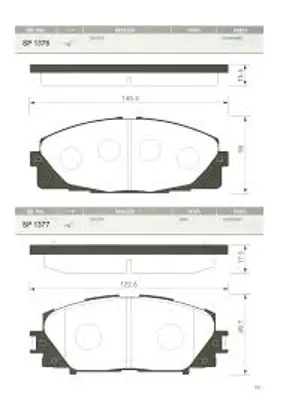 SANGSIN  SP1376 Balata Ön Disk Toyota Hi-Ace 06=> (Gdb3485) 0446526420 0446526421 WVA24680