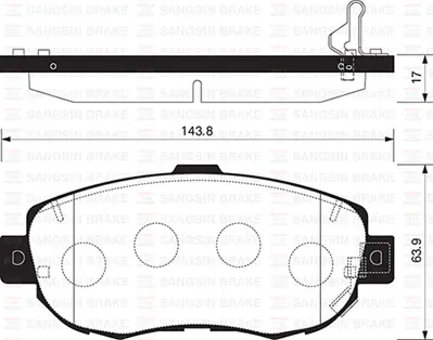 SANGSIN  SP1386 Balata Ön Disk Lexus Gs-Is-Sc 05=> (Gdb1241-Gdb3235-Gdb1184) 0446550110 0449150071 WVA21490