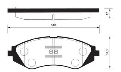 SANGSIN  SP1476 Arka Balata Mazda 6 2.3 (05-07) (Gdb3517-Gdb7765) GPYB2643Z GPYB2648Z WVA24581