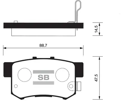 SANGSIN  SP1486 Ön Balata Impreza 2.0 Wrx Turbo 12.02=> 2.0 Wrx Turbo Kombi 2.0 Turbo 00=> (Gdb3307-Gdb3131) 26296FA100 26296AE120 WVA21854
