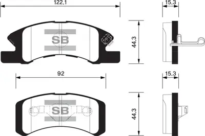 SANGSIN  SP1611 Balata Ön Disk Daihatsu Coure 1.0 12v (03-07) (Gdb3558) WVA24229 WVA24230