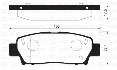 SANGSIN  SP2022 Balata Arka Disk Toyota Camry 2.2-3.0 (91-96) Avalon (98-05) (Gdb7055) MDB1711 0446607010 0449222150