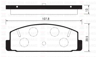 SANGSIN  SP2028 Arka Fren Balata Mazda 323 Lantis 1.8l Bp Dohc Bj 99-01 / 626 Fs Gf 98-01 /  Mazda 6 2.0l Lf-De Gg Gh 02-> GEYC2643Z GEYC2648ZA GJYA2648Z