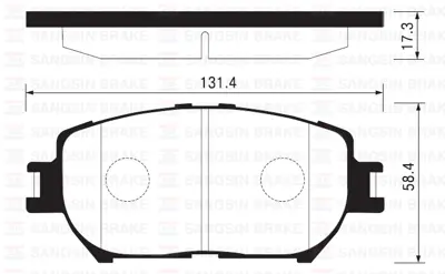 SANGSIN  SP2037 Balata Ön Disk Lexus Gs 3.0 06=> Toyota Camry 2.4-3.0 01=> (Gdb3314) 0446533250 0446533240 WVA23806