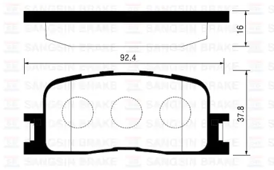 SANGSIN  SP2038 Arka Balata Camry (Xv3) 2.0 Vvti-2.4 Vvti-3.0 V6-3.3 Vvt-I (01-06) (Gdb3374) 0446633100 0446633130 WVA23702
