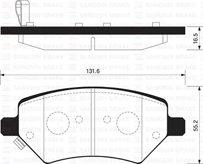 SANGSIN  SP2134 Balata Ön Disk Chery A3-G5 Jc22-B21 T113501080BA