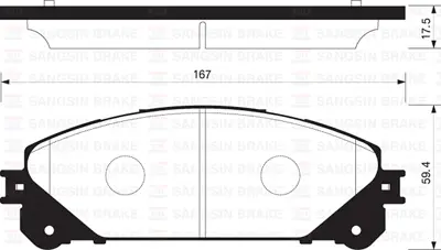SANGSIN  SP2137 Ön Balata Lexus Rx350-Rx450 10=> Toyota Highlander 08=> (Gdb3484) 0446548150 044650E01 WVA24452