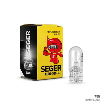 SEGER  209526 Ampul W5w 12v 5w W2.1x9.5d T10 B. Dipsiz Standart Yenileme 