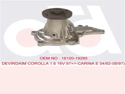 TherMax  T01.234 Devirdaim Corolla 1.6 16v (95-97) Carina E 04/92-09/97) 1611019295 1611019205