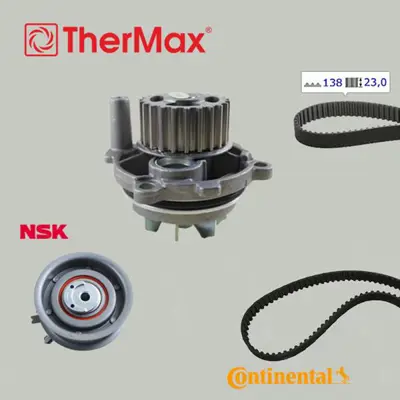 TherMax  T15.166 Devirdaimli Triger Seti Golf4/5-Bora-Jetta-Passat-A3-Leon-Octavia 1.6 98>akl-Aeh-Avu-Bgu-Bse-Bfq (T) 06A198119 06B121011 06B121011L