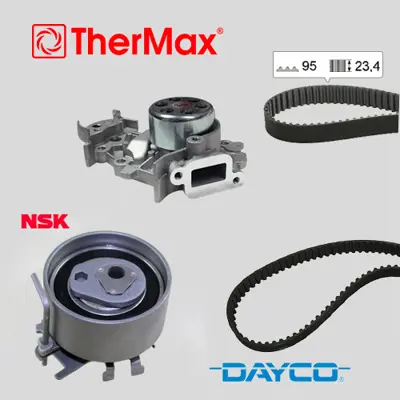 TherMax  T15.210 Devirdaimli Eksantrik Gergi Kiti (095x234) Renault Clio Ii 98>05 Clio Iii 05>12 Clio Iv 12>19  Kangoo 01> Twingo 01> Modus 04> Logan Ii 08> Sandero 08> 1.2 D4f 119A01820R