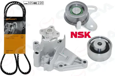 TherMax  T15.220 Devirdaim + Eksantrik Gergi Kiti Hyundai Accent Admire 1.5l G4eb 01-> Era 1.4l 1.6l G4ed G4ee 01-10  / Getz 1.4l  06-10 / Matrix. Elantra 1.6l 01-06 / Kia Rio 1.4l 1.6l 06-10 / Cerato 1.6l 04-07 2431226001 2481026020 2510026900