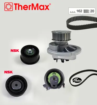 TherMax  T16.161 Devirdaimli Eksantrik Gergi Kiti Astra G-Vectra B-C-Corsa C-Meriva-Combo 05>1.4-1.6(X14-Z14-X16-Z16) 95516734 1606274 93180219 1629061