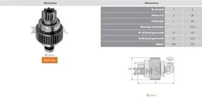 ZEN  0793 8 Dis Nissan E16-Nx1600-Nx2000-Pulsar 1.6-Sentra 1.6 (Ccw) 2331236A00