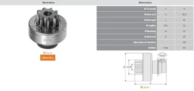 ZEN  0916 9 Dis Ford Ranger-Mercedes Sprinter 35260280 35262227