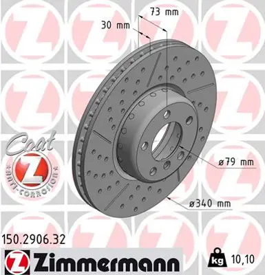 ZIMMERMANN  150.2906.32 Fren Diski Ön 1 2010 >2 2013 >3 2011 >4 2013 > 0986479e12-Df6604s 34106797602 34116797602