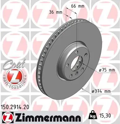 ZIMMERMANN  150.2914.20 Fren Diski  0986479e30-Df6622s 34116783777 34116789543