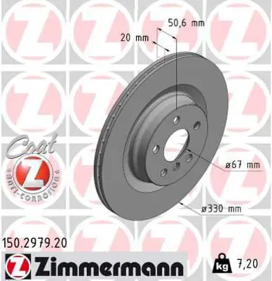 ZIMMERMANN  150.2979.20 Fren Disk 34216799371
