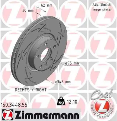 ZIMMERMANN  150.3448.55 Ön Fren Aynasi Bmw X5 (E70) 3.0d (07-08)-X5 (E70) 08=> X6 (E71-E72) 08=> 986479436-Df4853s 34116771986 34116793244