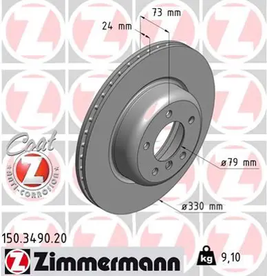 ZIMMERMANN  150.3490.20 Fren Diski  9.86479e+028 34116782601 34116794427