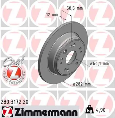 ZIMMERMANN  280.3172.20 Fren Diski Arka Fr-V 2004 >stream 2001 > 986479361-Df7163 42510S7AJ00 42510S7AJ50