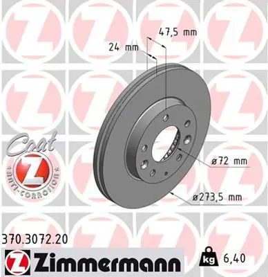ZIMMERMANN  370.3072.20 Fren Diski  986479034-Df4328 G25Y3325XA GF3Y3325XA GF3Y3325XA