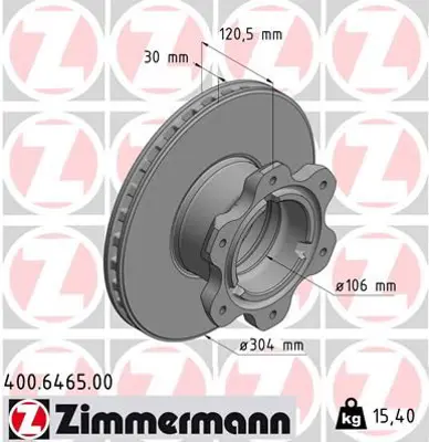ZIMMERMANN  400.6465.00 Fren Disk 6684230512 A6684230512
