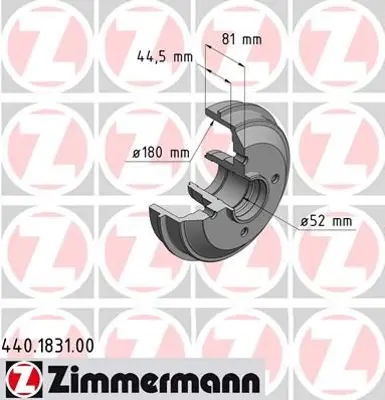 ZIMMERMANN  440.1831.00 Arka Kampana P306 986477070-986477113-Db4128-Db4128b 4247.32