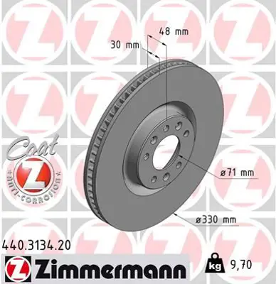 ZIMMERMANN  440.3134.20 Ön Fren Aynasi Astra L 21> Grandland 17> C5 Aircross 18> 308 14> 3008 19> 508 18> Ds4 21> Ds7 19>  Ds7 19> Ds9 20> (330x48x5dl Havali) 9804605780 1642761480 9818381680