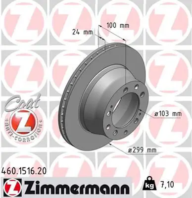ZIMMERMANN  460.1516.20 Fren Diski  986478419-Df6336 95135204102 95135204105