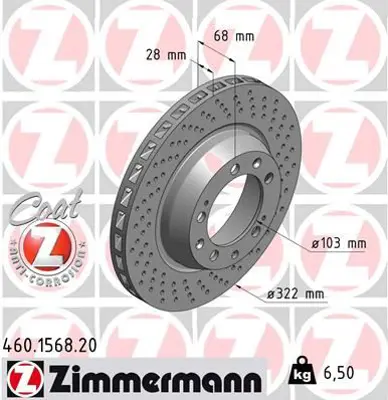 ZIMMERMANN  460.1568.20 Fren Diski  986479674-Df6413s 98735140101