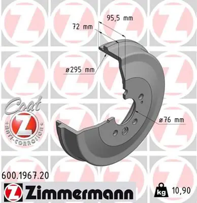 ZIMMERMANN  600.1967.20 Pabuç Balata Ve Fren Kampanasi 986477324 2H0609617