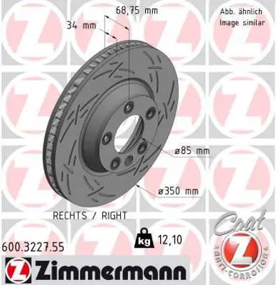 ZIMMERMANN  600.3227.55 Ön Fren Aynasi Sağ Audi Q7 3.0 Tdi 06=> Touareg 02=>cayenne 3.2 4.5 S Turbo 02=> (  986479251-Df4760s 7L8615302 7L6615302E 7L6615302K