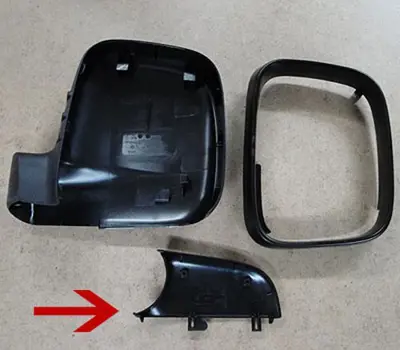 SPJ  F-0108 Transporter T5 Caddy Alt Ayna Kapaği 03/10 Sağ 7E1857604