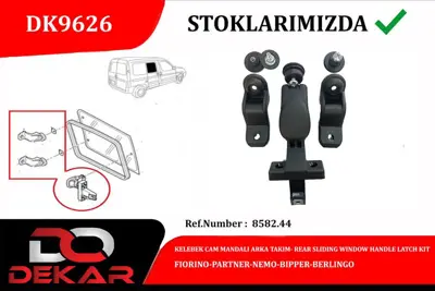 DEKAR 33102429 Kelebek Cam Mandali Arka Takim &Nbsp;Fiorino-Partner-Nemo-Bipper-Berlingo 38012038 1215178 504152 44320537 17236084 858244 6911372 50129282 1045004 180453159