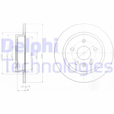 DELPHI 1987301075 Arka Fren Aynasi Insignia A 08> Saab 9-5 (Ys3g) 10> (16 Jant) (292x12x5dl Dolu) 13501302 120067010 11391V BDC5219 661110 190808 986478730 2T141125EB 230604 50360