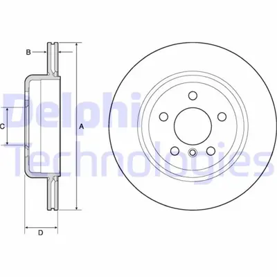 DELPHI 1987302235 Fren Diski Arka Havali Bmw F10 F11 34216775287 24012002291PRPCSMS 24012002292 1421593 6793127 34216793127 150348420 BG4664C 9A80011 150348450
