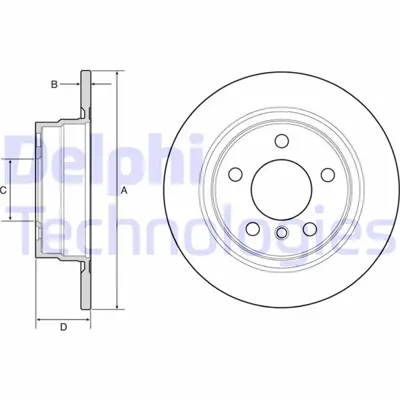 DELPHI 1987302238 Fren Diski Arka Bmw F20 F21 F22 F23 34216792225 24011101751 ADC1778 6792225 DF6137 BG4649C PCD11582 355129731 2015102 USR1851