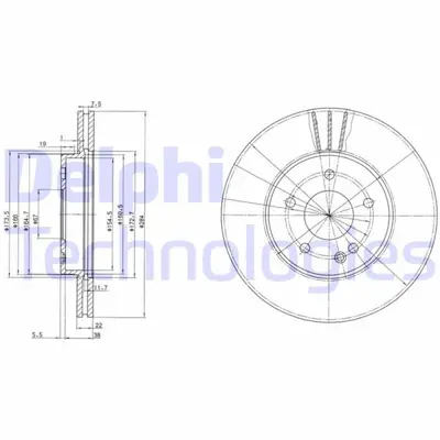 DELPHI 1987473011 Fren Diski On Mercedes C-Class W202 S202 92059403 LVBD707 DDF5881 A2024210912 1110292 15753 631310 D1114 24012201321 60203317VKSX