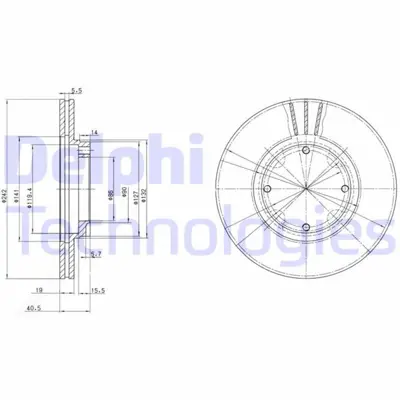 DELPHI 1987474333 Fren Diski (Çiftli Paket). Delikli Ön Hyundai Accent. Excel. Lantra. Pony X2. S Coupe 10/1988 > 5171221350 285350200 BDA119220 DDF389 5171221B00 1824301 360406000200 HP57308 6280750 1815203402